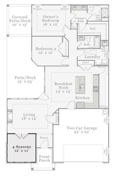 Optional - Four Seasons Room w/ French Doors