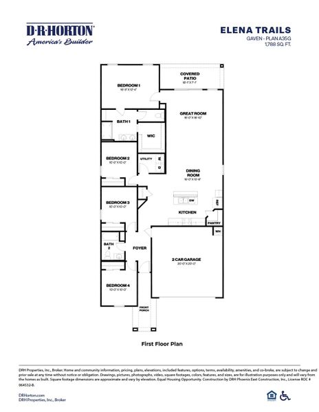 2D floor plan layout of this home in Elena Trails, Maricopa, AZ (Image 4). 2D floor plan layout of this home in Elena Trails, Maricopa, AZ (Image 4).