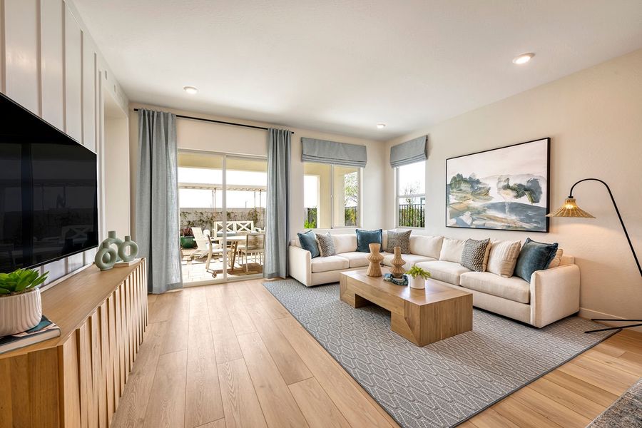 Representative furnished interior of a home built from the Artesa Plan 3515 by Tri Pointe Homes in Arietta at Soleo, Queen Creek (Image 6). Representative furnished interior of a home built from the Artesa Plan 3515 by Tri Pointe Homes in Arietta at Soleo, Queen Creek (Image 6).