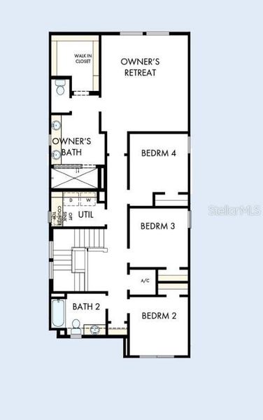 2D floor plan layout of this home in Laureate Park at Lake Nona - Garden Series, Orlando, FL (Image 4).