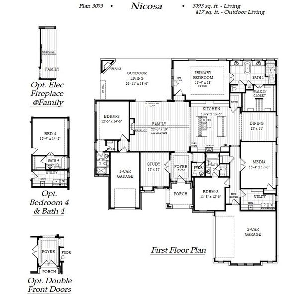 2D floor plan layout of this home in Canyon Falls 90s, Northlake, TX (Image 4). 2D floor plan layout of this home in Canyon Falls 90s, Northlake, TX (Image 4).