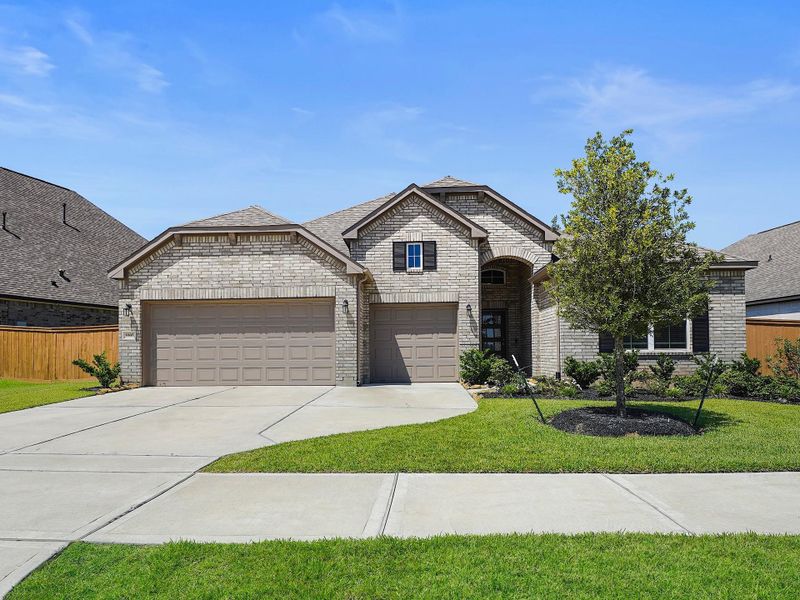 Front exterior of a new home in , Katy, TX, highlighting curb appeal (Image 2). Front exterior of a new home in , Katy, TX, highlighting curb appeal (Image 2).