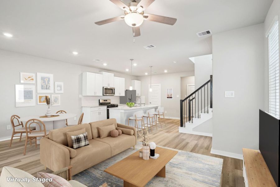 Furnished interior view inside a new home in Kemah Crossing - City Series, Kemah (Image 10). Furnished interior view inside a new home in Kemah Crossing - City Series, Kemah (Image 10).