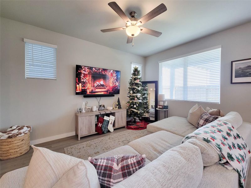 Cozy living room space.