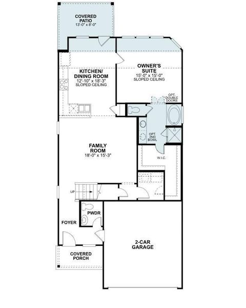 2D floor plan layout of this home in Marvida, Cypress, TX (Image 3). 2D floor plan layout of this home in Marvida, Cypress, TX (Image 3).