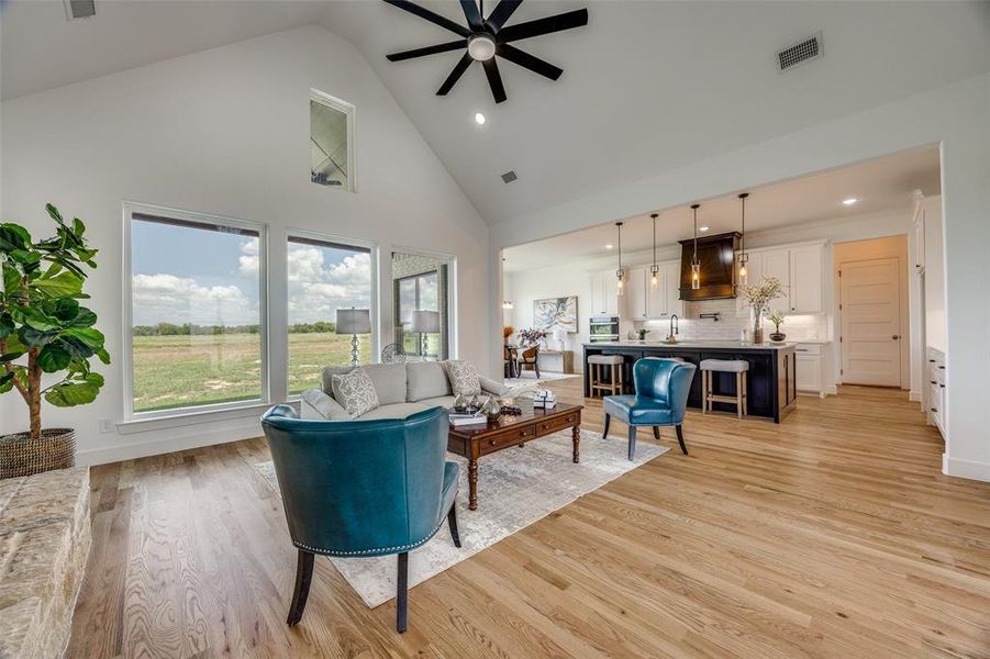 Furnished interior view inside a new home in Briar Branch Estates, Celeste (Image 8). Furnished interior view inside a new home in Briar Branch Estates, Celeste (Image 8).