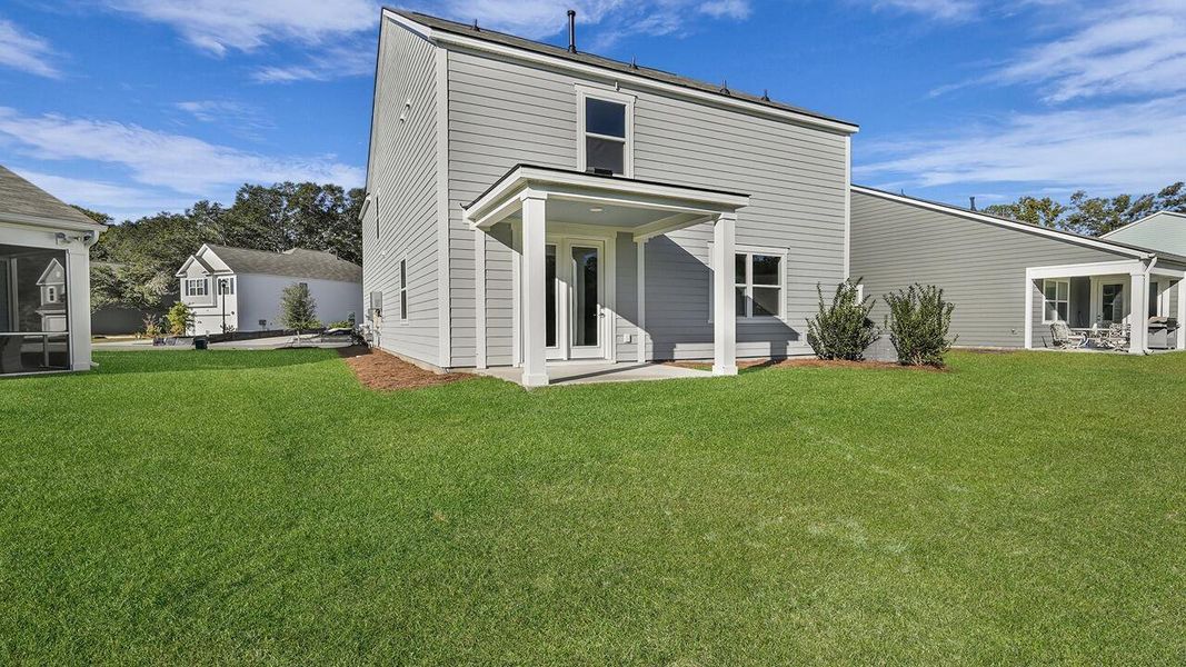 Exterior details and patio area of a home in Founders Corner, Summerville (Image 3).
