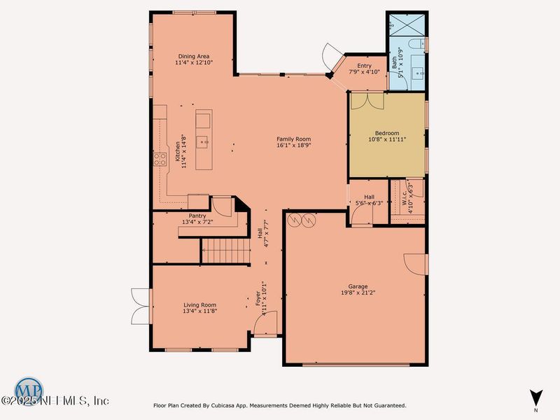 2D floor plan layout of this home in Seaside Vista, St. Augustine, FL (Image 6).