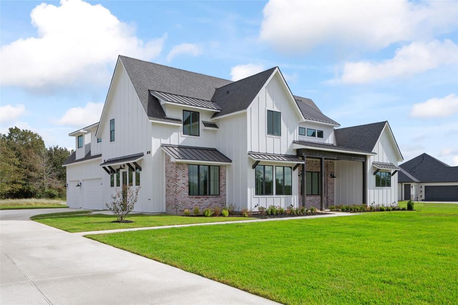 Front exterior of a new home in , Montgomery, TX, highlighting curb appeal (Image 28).