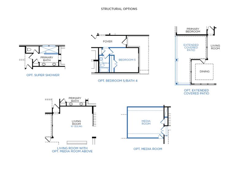 2D floor plan layout for the Tuscany by Tricoast Homes in Lago Mar 50' & 55', Texas City, TX (Image 5). 2D floor plan layout for the Tuscany by Tricoast Homes in Lago Mar 50' & 55', Texas City, TX (Image 5).