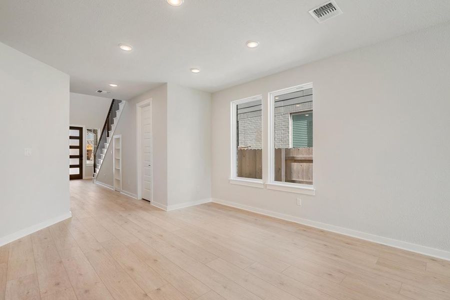 Spacious, unfurnished interior of a new home in Terrace Collection at Lariat, Liberty Hill (Image 16). Spacious, unfurnished interior of a new home in Terrace Collection at Lariat, Liberty Hill (Image 16).
