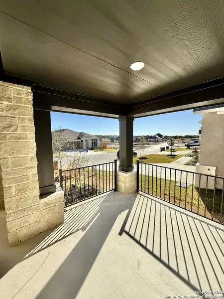 Exterior details and patio area of a home in Meyer Ranch – Legacy Series, New Braunfels (Image 2). Exterior details and patio area of a home in Meyer Ranch – Legacy Series, New Braunfels (Image 2).