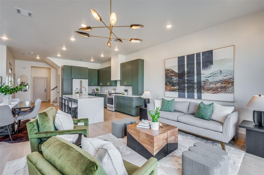 Furnished interior view inside a new home in , Fort Worth (Image 3). Furnished interior view inside a new home in , Fort Worth (Image 3).