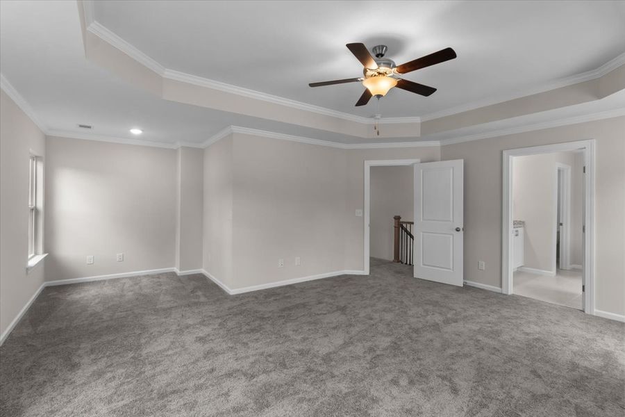 Primary Bedroom with Sitting Area | 5085 Anna Creek Way by Ivey Homes