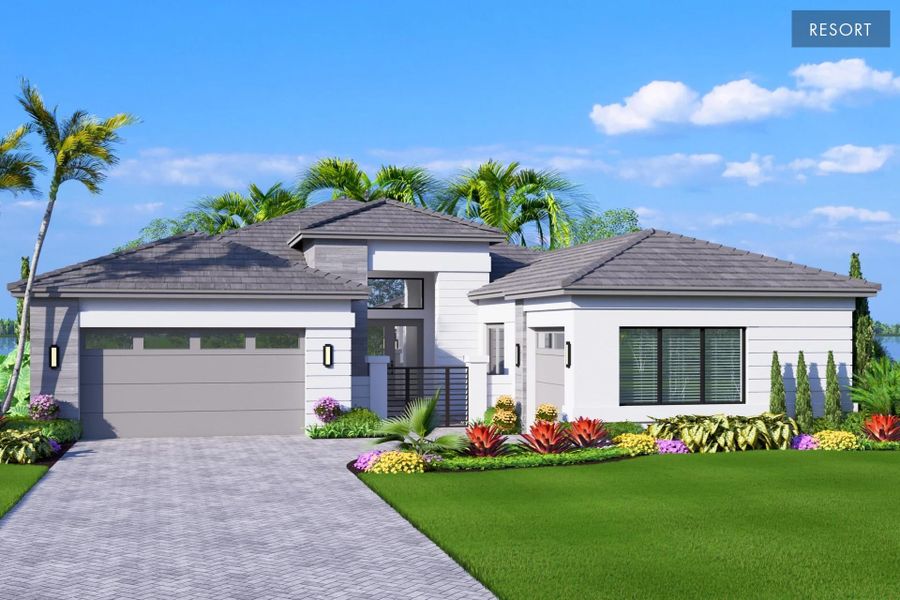 Representative exterior photo of a completed home built from the Carlyle II by GL Homes in Valencia Vista at Riverland, Port St. Lucie, FL (Image 2). Representative exterior photo of a completed home built from the Carlyle II by GL Homes in Valencia Vista at Riverland, Port St. Lucie, FL (Image 2).