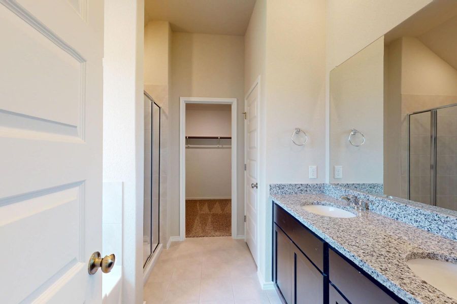 Furnished interior view inside a new home in Cascades at Onion Creek, Austin (Image 9). Furnished interior view inside a new home in Cascades at Onion Creek, Austin (Image 9).