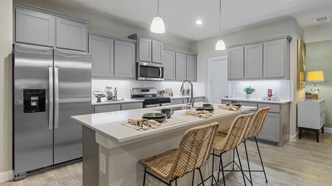 Furnished interior view inside a new home in Sandstone Estates, Granbury (Image 5). Furnished interior view inside a new home in Sandstone Estates, Granbury (Image 5).