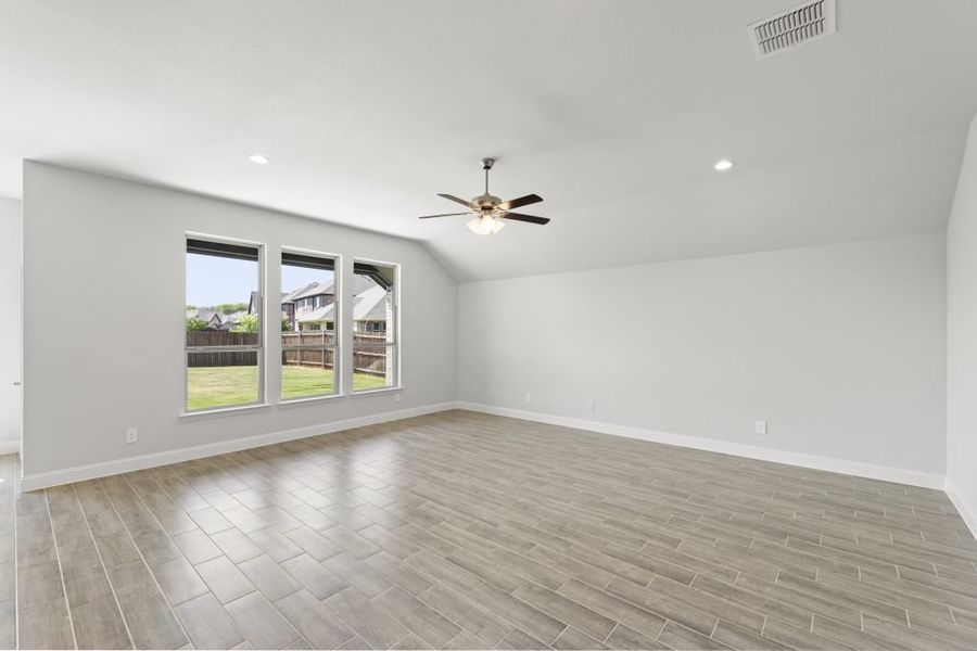 Representative exterior photo of a completed home built from the Hampton by Impression Homes in Timberbrook, Justin, TX (Image 8). Representative exterior photo of a completed home built from the Hampton by Impression Homes in Timberbrook, Justin, TX (Image 8).