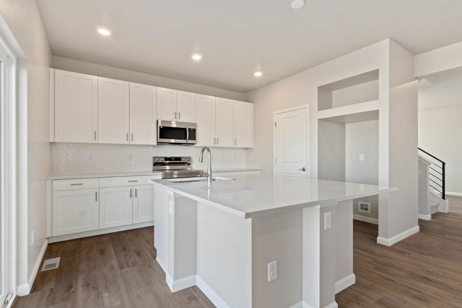 Furnished interior view inside a new home in Bradley Heights, Colorado Springs (Image 7). Furnished interior view inside a new home in Bradley Heights, Colorado Springs (Image 7).