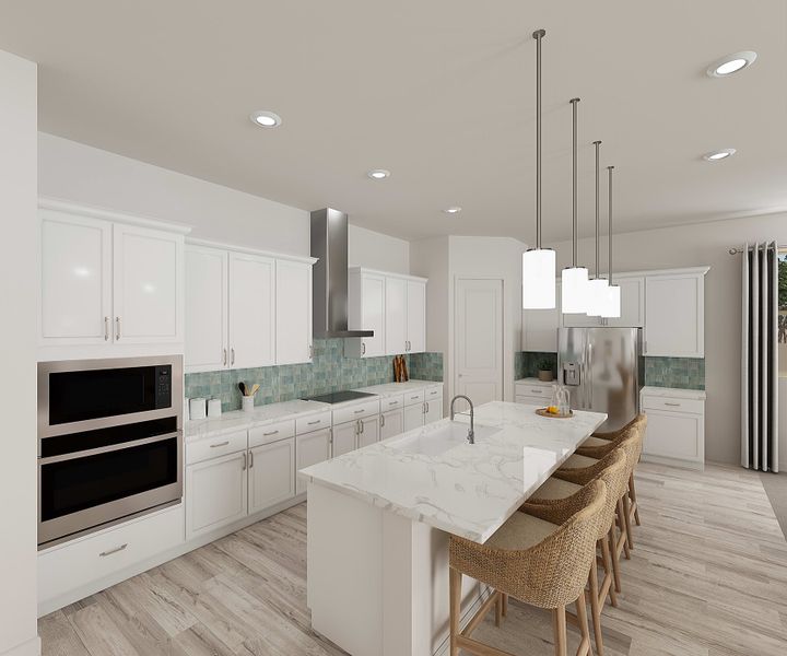 Representative furnished interior of a home built from the Juniper Plan 40-7 by Tri Pointe Homes in Waterston Central, Gilbert (Image 4).