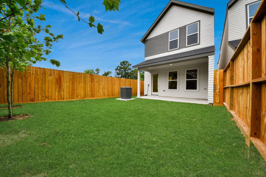 Exterior details and patio area of a home in , Houston (Image 29).