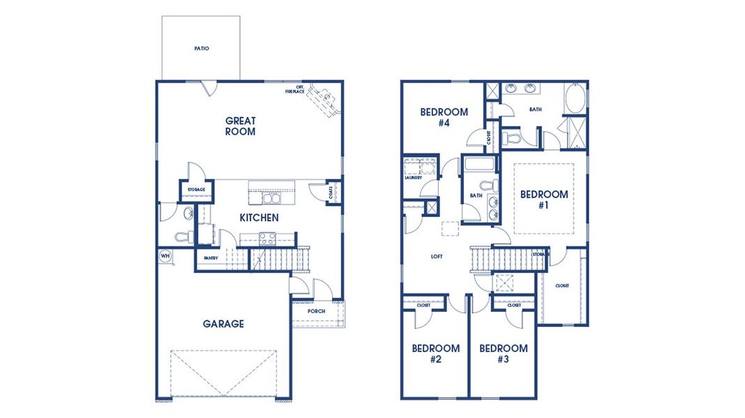 2D floor plan layout for the Elston by D.R. Horton in Southwind Village, Evans, GA (Image 4). 2D floor plan layout for the Elston by D.R. Horton in Southwind Village, Evans, GA (Image 4).