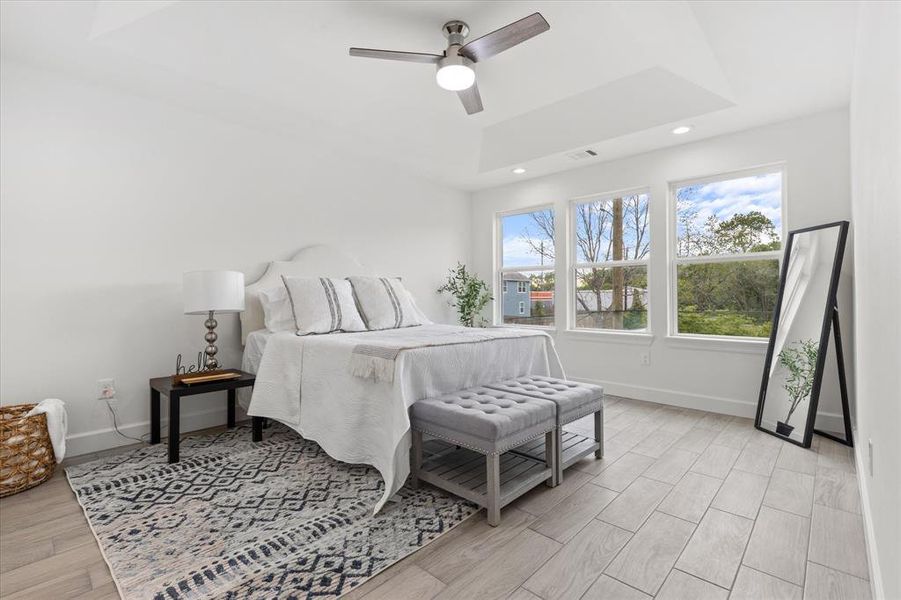 Master Bedroom. Photo is from previous home built with similar finishes.