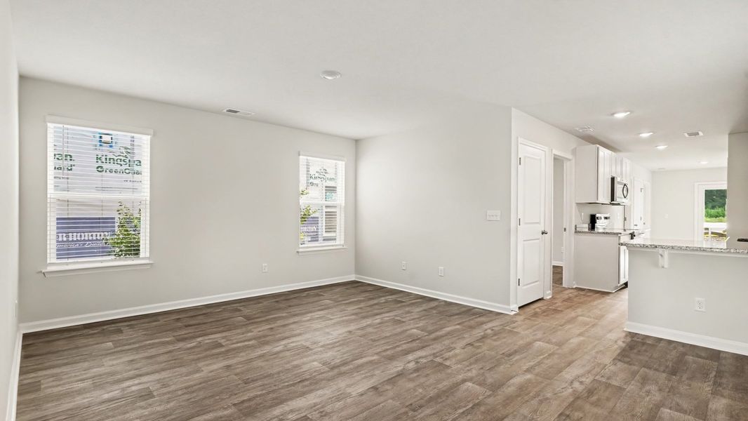 Representative unfurnished interior of a home built from the Fairhaven by D.R. Horton in Fox Run, Supply (Image 8). Representative unfurnished interior of a home built from the Fairhaven by D.R. Horton in Fox Run, Supply (Image 8).