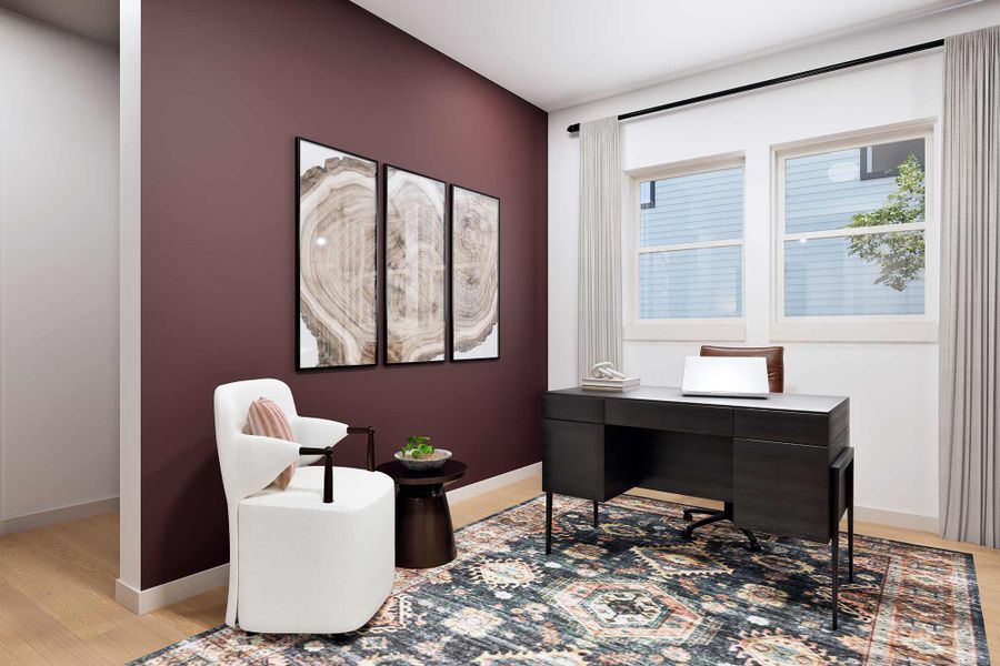 Representative furnished interior of a home built from the The Manuka by David Weekley Homes in Grand Central Park - Ascent Collection, Conroe (Image 6). Representative furnished interior of a home built from the The Manuka by David Weekley Homes in Grand Central Park - Ascent Collection, Conroe (Image 6).