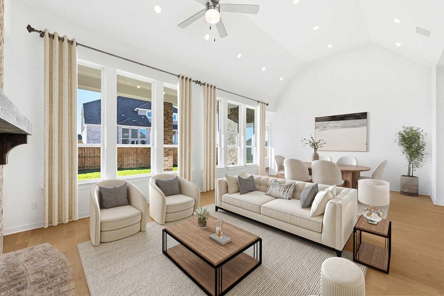 Furnished interior view inside a new home in 6 Creeks at Waterridge, Kyle (Image 4).