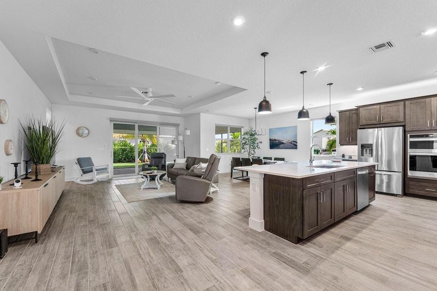 Furnished interior view inside a new home in Tradition - Telaro, Port St. Lucie (Image 22). Furnished interior view inside a new home in Tradition - Telaro, Port St. Lucie (Image 22).
