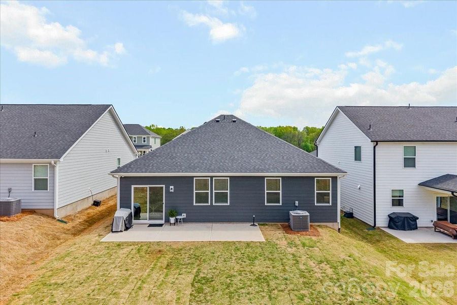 Exterior details and patio area of a home in Sheffield, Indian Trail (Image 22).