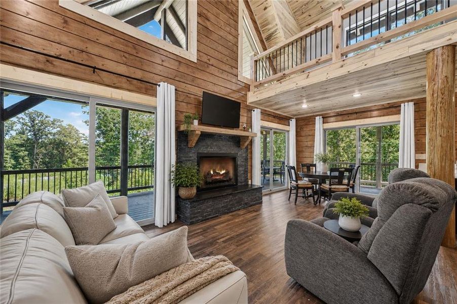Exterior details and patio area of a home in , Ellijay (Image 4).