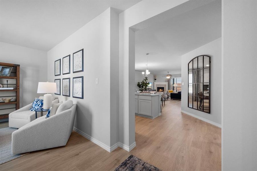 Furnished interior view inside a new home in Baker Farms, Cleburne (Image 7).