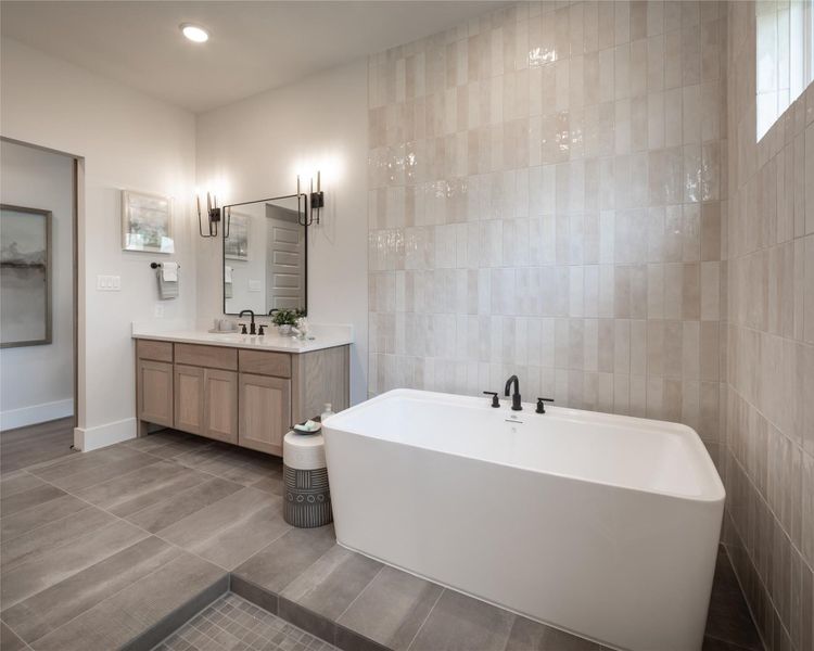 Furnished interior view inside a new home in The Highlands, Porter (Image 3).