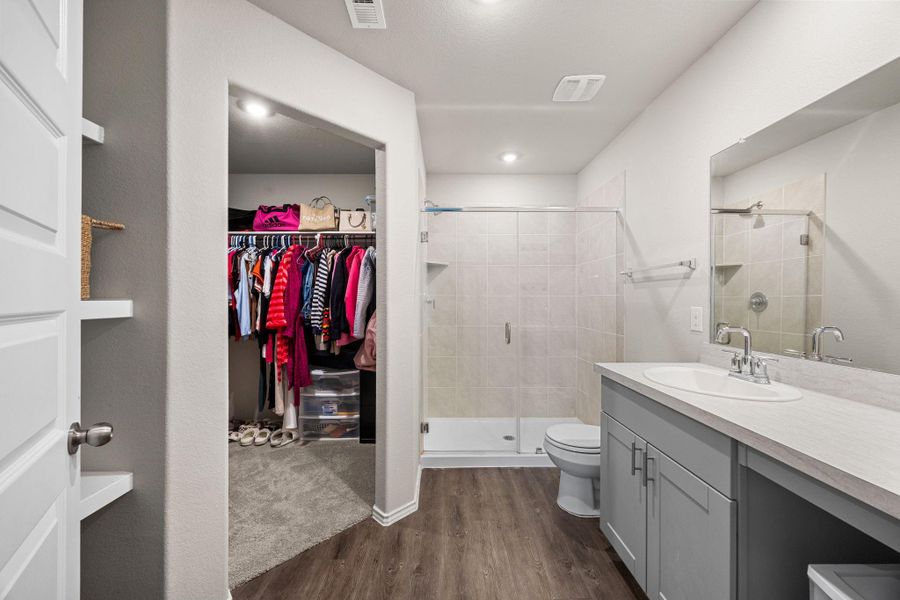 Open closet area