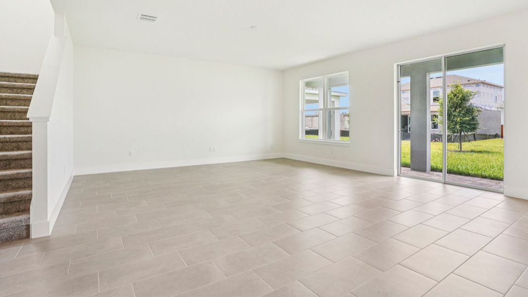 Plumeria Floor Plan featuring a spacious living area by DRB Homes in Trailside located in Mount Dora, FL Plumeria Floor Plan featuring a spacious living area by DRB Homes in Trailside located in Mount Dora, FL