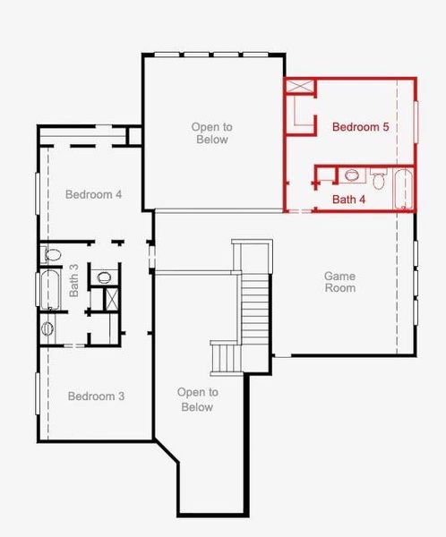 2D floor plan layout of this home in Pomona 60', Manvel, TX (Image 3).