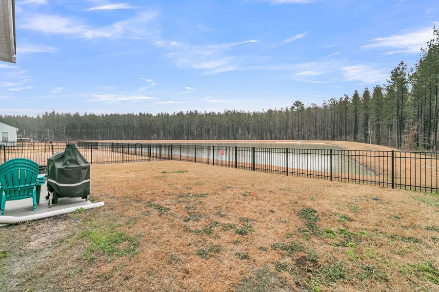 Exterior details and patio area of a home in Homecoming, Ravenel (Image 30).
