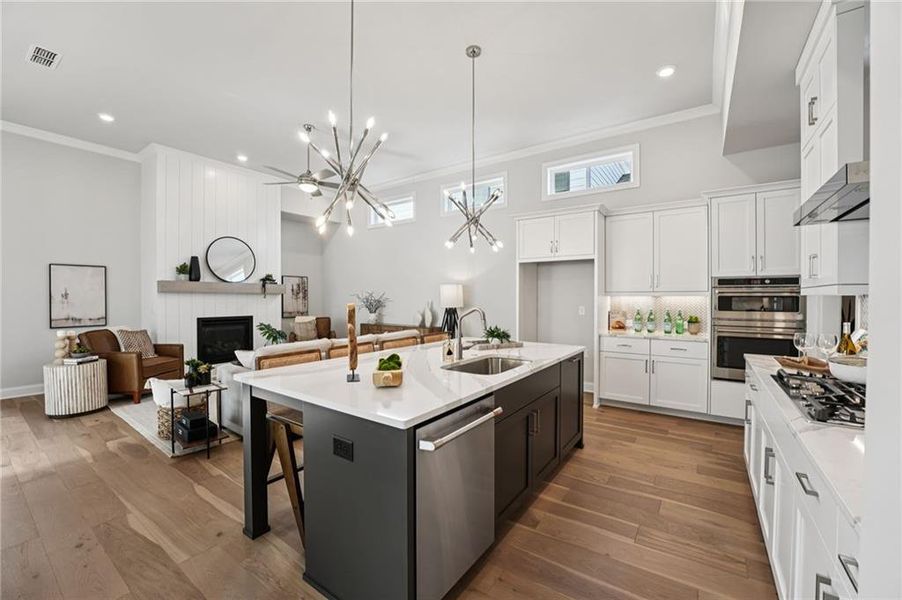 Furnished interior view inside a new home in Promenade at Sawnee Village, Cumming (Image 27).