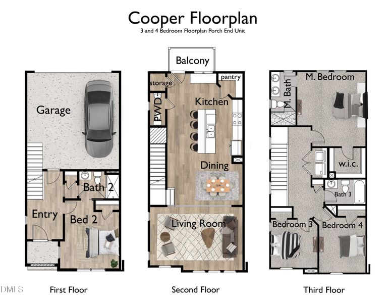 Cooper 3&4 bed- porch end unit