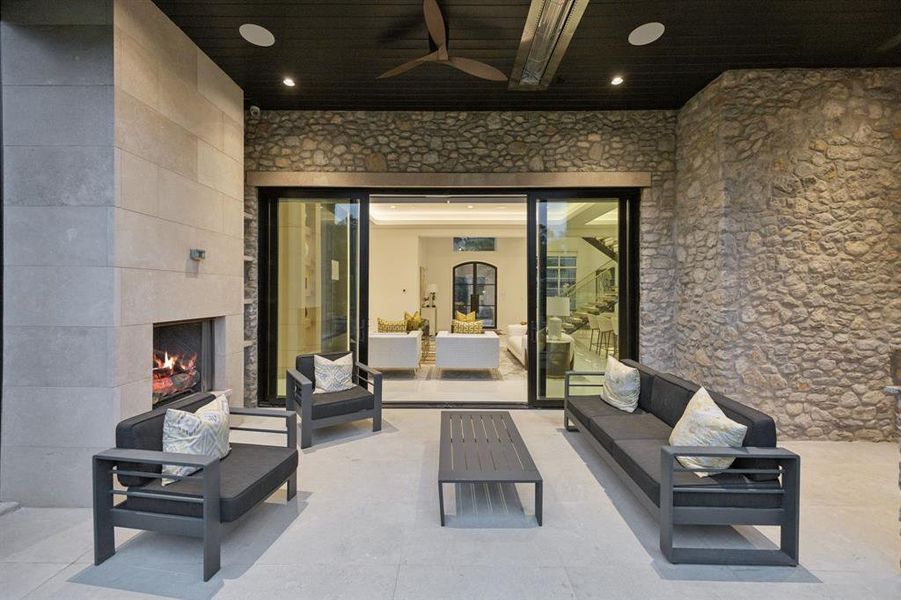 Exterior details and patio area of a home in , Westlake (Image 26).