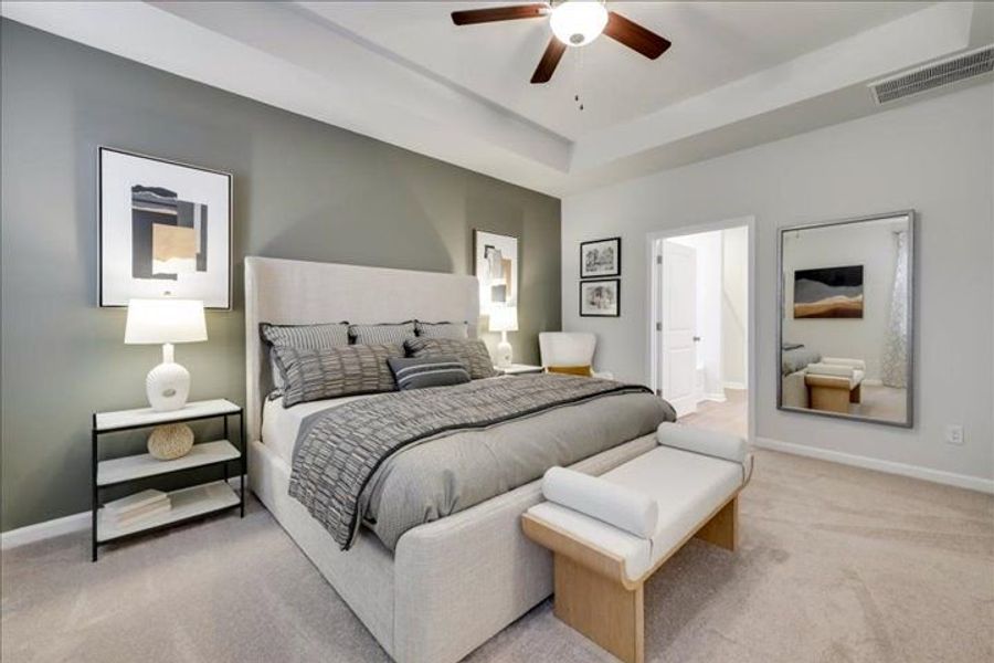 Representative furnished interior of a home built from the The Rembert by Stanley Martin Homes in Greenpoint, Harlem (Image 17).