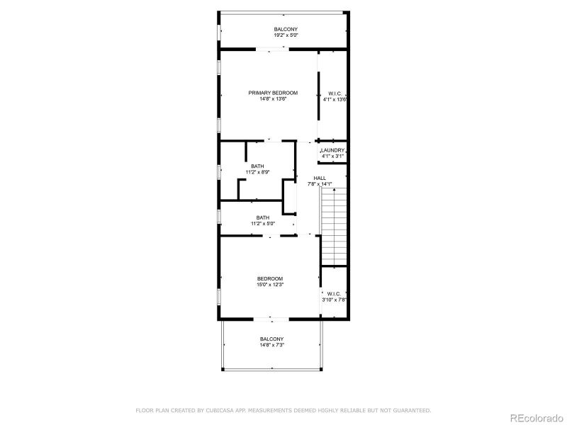 Upper Floor approximate dimensions