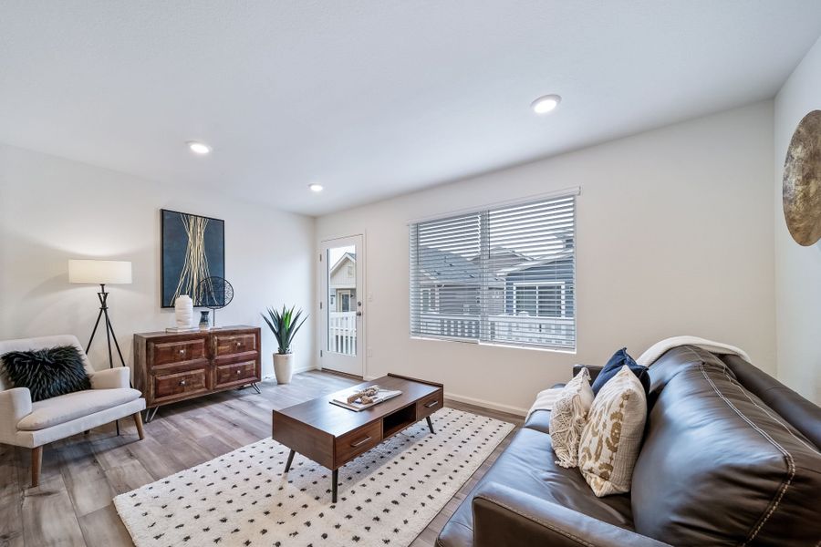 Furnished interior view inside a new home in Reunion, Commerce City (Image 12). Furnished interior view inside a new home in Reunion, Commerce City (Image 12).