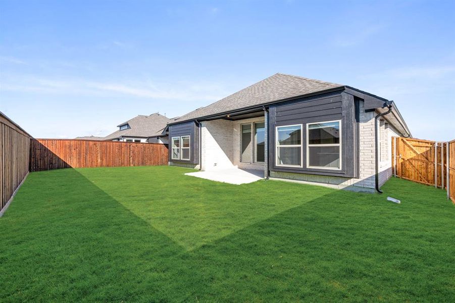 Exterior details and patio area of a home in ArrowBrooke Classic 50, Aubrey (Image 3).