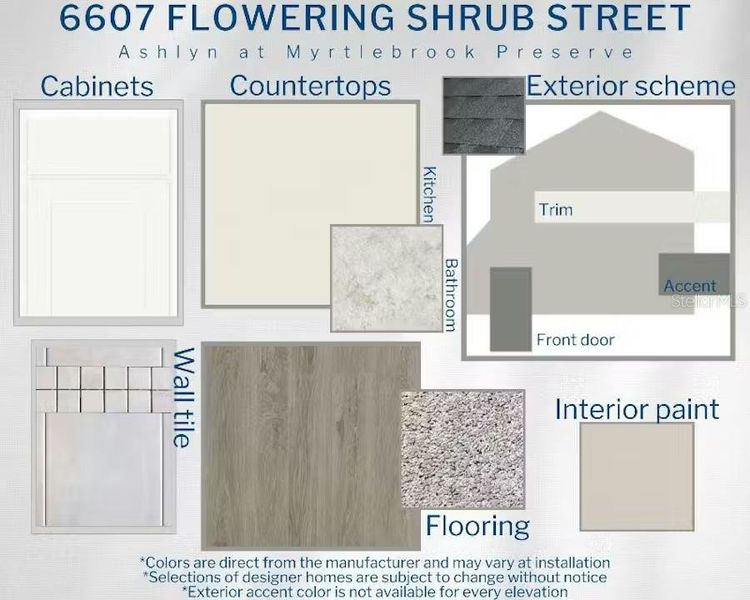 Sample of building materials used in homes in Myrtlebrook Preserve, Lakeland (Image 3).