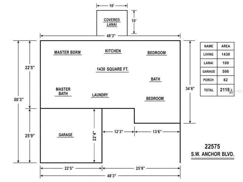 2D floor plan layout of this home in , Dunnellon, FL (Image 5).