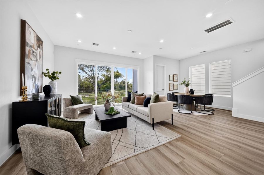Furnished interior view inside a new home in , Houston (Image 17).