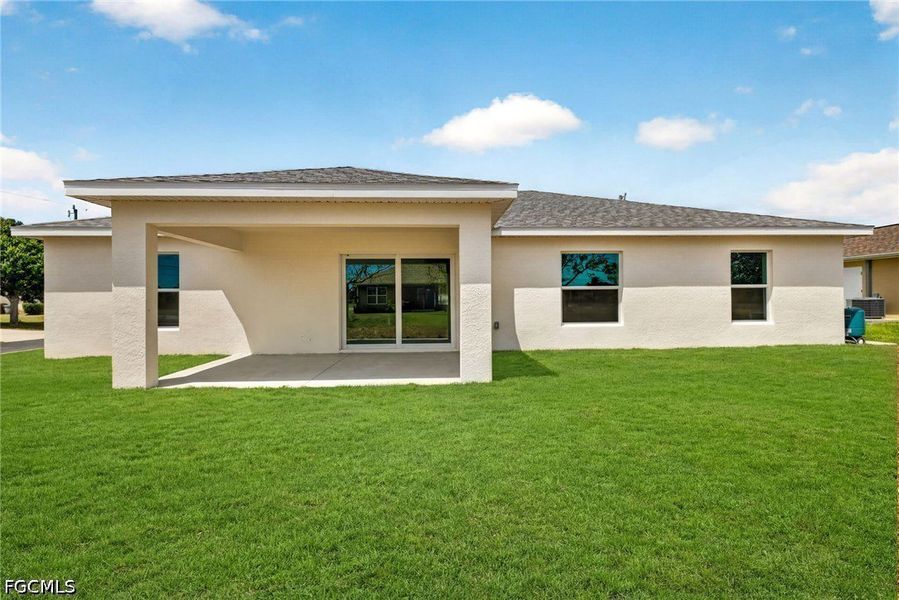 Exterior details and patio area of a home in Cape Coral, Cape Coral (Image 3).